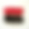 Fleurs au crochet  en coton rouge et noir, 2.5 cm, appliques *239*