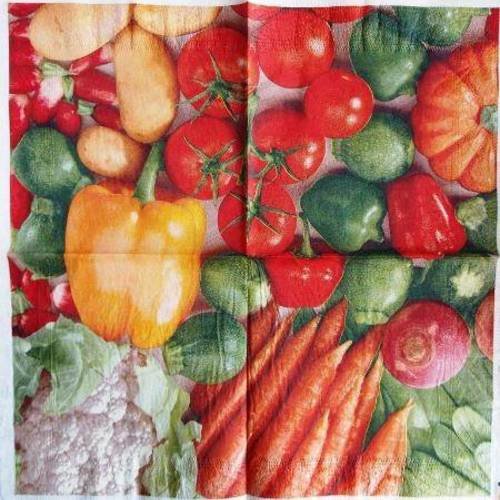 Serviette en papier légumes du potager #al026u
