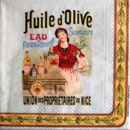 Serviette en papier huile d'olive #al021u