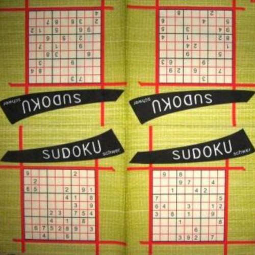 Serviette en papier grilles de sudoku #di033u