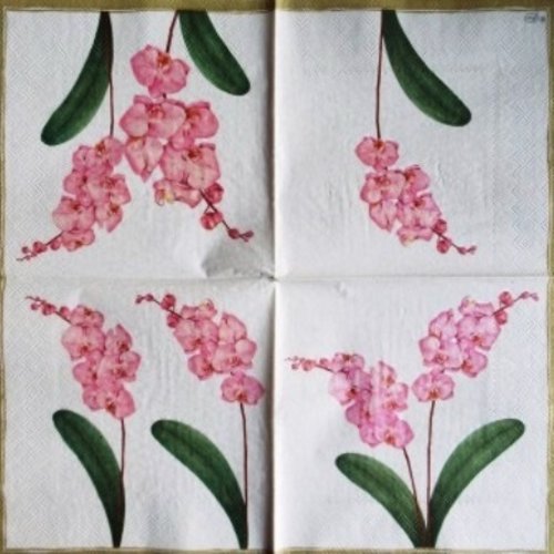 Serviette en papier belles fleurs d'orchidée #f095u