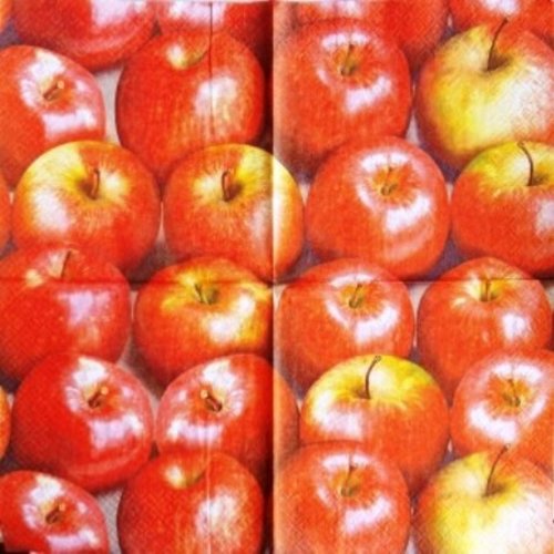 Serviette en papier belles pommes rouges #al025u