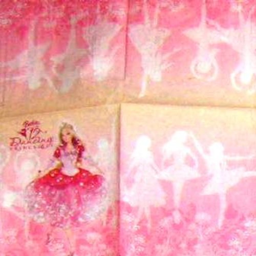 Serviette en papier barbie au bal des 12 princesses #e038u