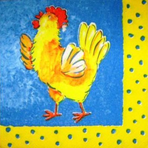 Serviette en papier jolie poulette  #an015u