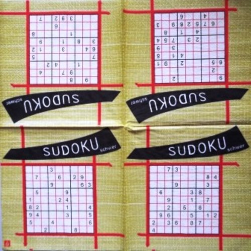 Serviette en papier grilles de sudoku #di011u
