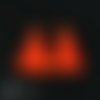 10 petits pompons breloques orange fluorescent 30 mm 