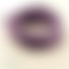 5 mètres de cordon fil coton ciré violet 1 mm 
