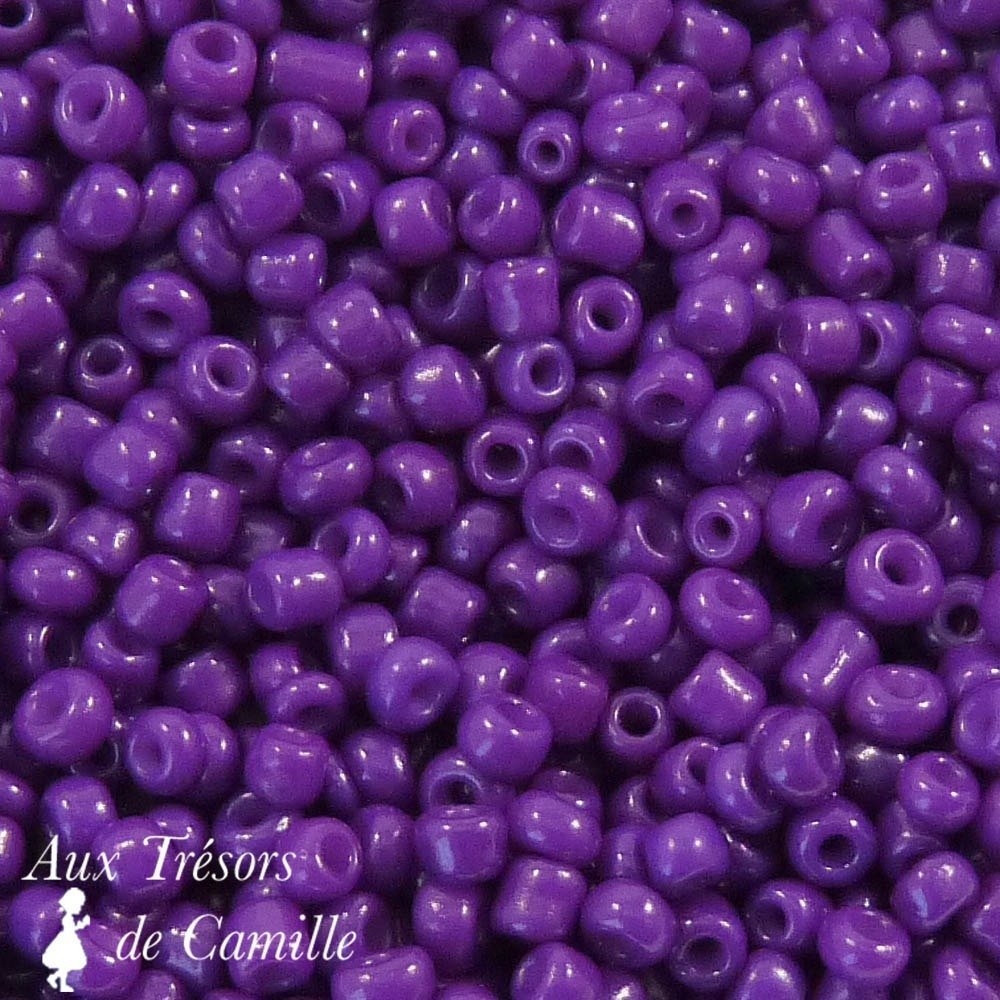 Grammes De Perles De Rocaille Couleur Violette 2 5x2 Mm Un Grand Marche