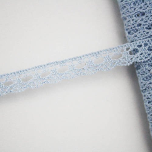 Galon dentelle bleu clair 10 mm, dentelle aux fuseaux, 1 m, ruban dentelle 