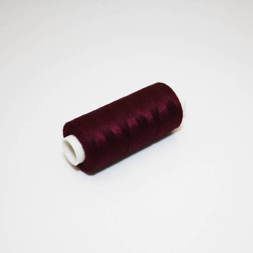 Bobine de fil à coudre 350 m bordeaux, burgundy, fil à coudre bordeaux 100% polyester 