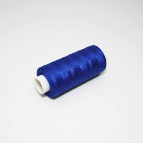 Bobine de fil à coudre 350 m bleu roi, fil à coudre bleu 100% polyester