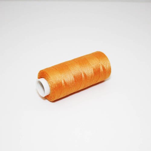 Bobine de fil à coudre 350 m orange, fil à coudre orange 100% polyester 