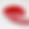 Ruban chevrons rouge et blanc, 25 mm, 1 m, ruban gros grain zigzag imprimé, non adhésif 