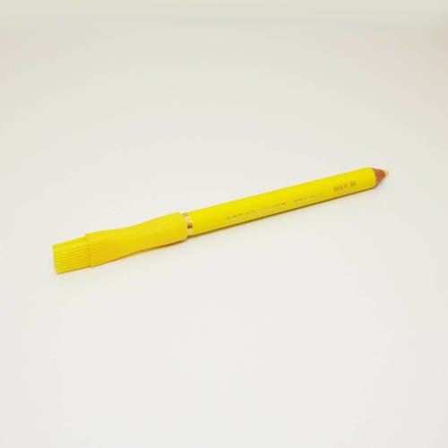 Crayon craie couture avec un pinceau à l'extrémité, jaune - Un