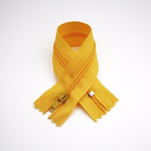 Fermeture éclair, 18 cm, jaune orange, non séparable 