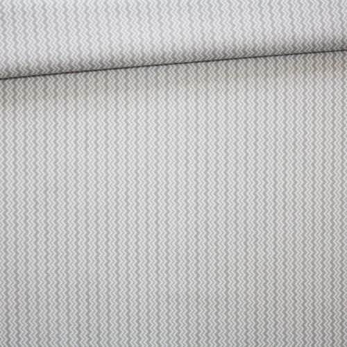 Tissu mini chevrons gris et blancs en coton imprimé 50 x 160 cm