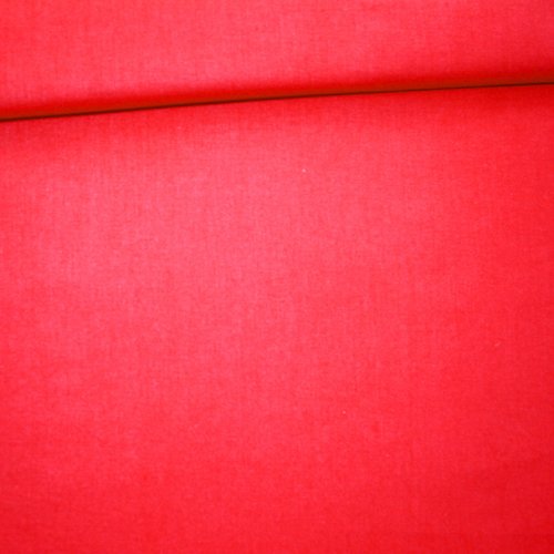 Tissu rouge uni 100 % coton oeko tex 50 x 160 cm