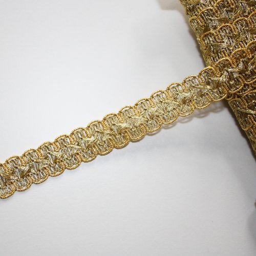 Galon de passementerie 22 mm doré vendu au mètre