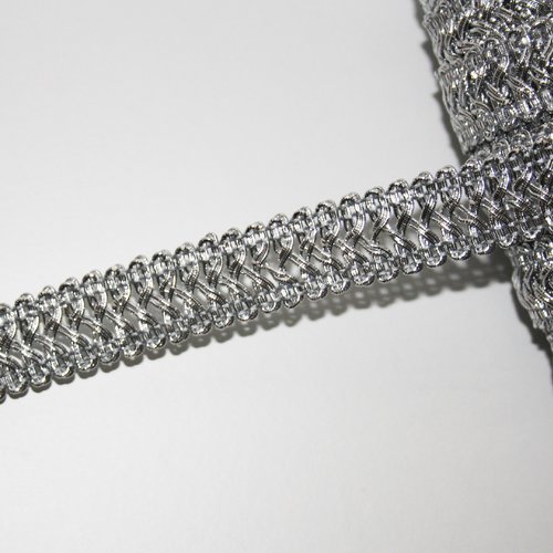 Galon argenté 20 mm vendu au mètre