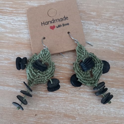 Boucles d'oreilles macramé  ️