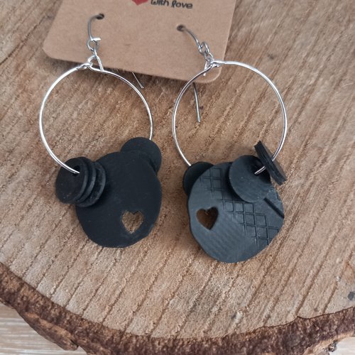 Boucles d'oreilles recyclé ️