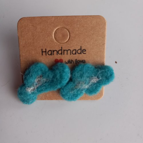 Boucles d'oreilles feutrée