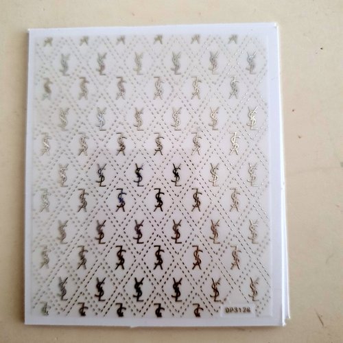 1 carte stickers logos marque de luxe pour nail art (429.9769)