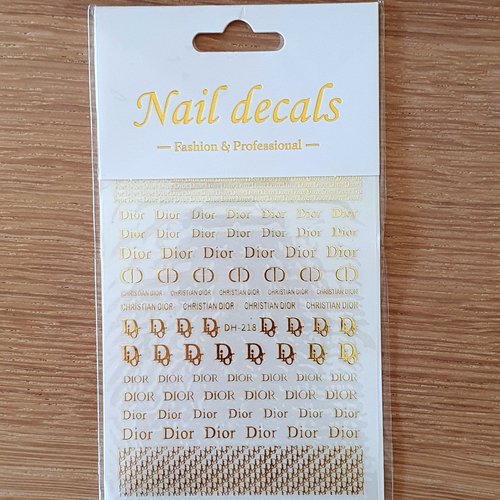 1 carte stickers ongles logos pour nail art (472.9644)