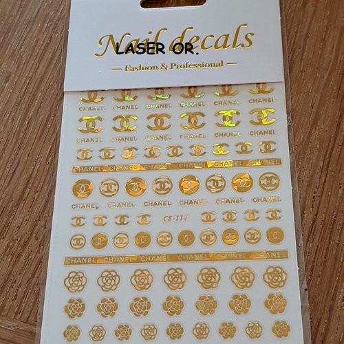 1 grande carte de stickers 3d ongles nails art logos (509.8893)
