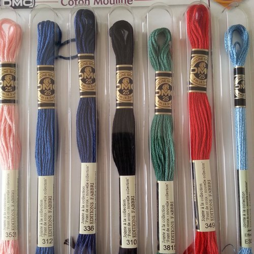 Lot De 2 Pelotes De Coton Mouliné XF - Couleur Rose - Pour Broderie Ou Crochet