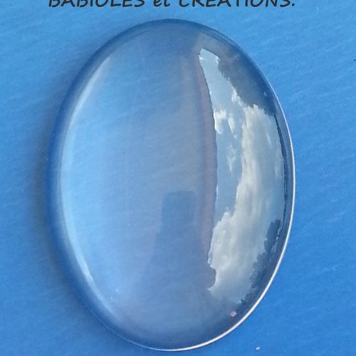 Cabochons loupes transparents ovales 30 x 40 mm