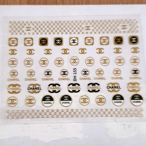 1 grande carte stickers ongles logos pour nail art (473.3467)