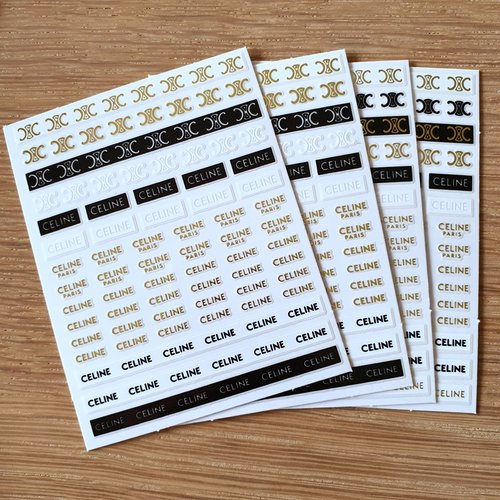 1 carte de stickers nails art logos marque de luxe (476.2995)