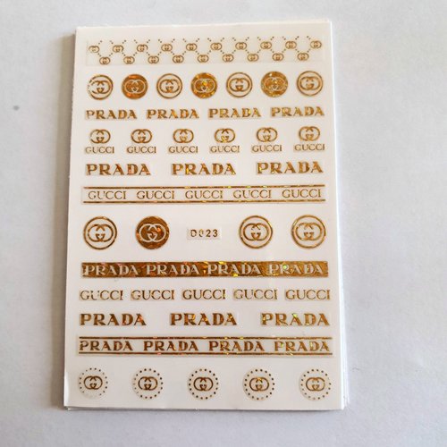 1 carte stickers logos marque de luxe (479.0344)