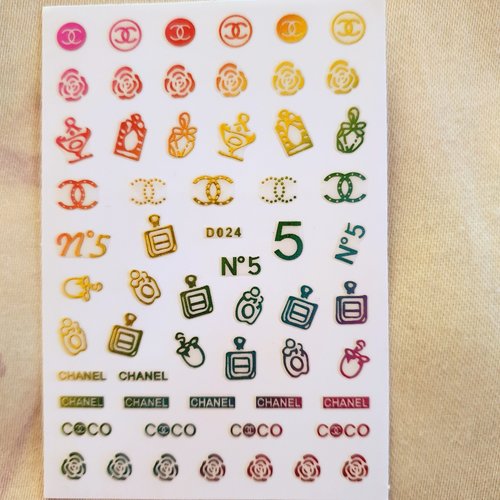 1 carte stickers logos marque de luxe (479.8033)