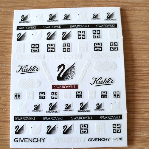 1 grande carte stickers logos pour nail art(480.1375)