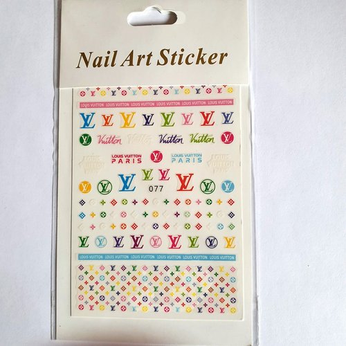 1 grande carte stickers logos pour nail art (481.8567)