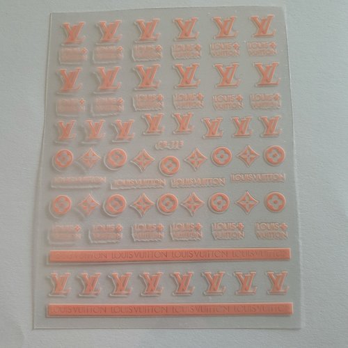 1 grande carte stickers logos pour nail art (482.4345)