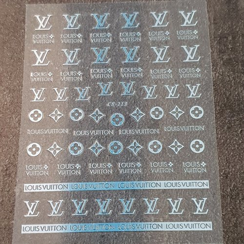 1 grande carte stickers logos pour nail art (482.4351)