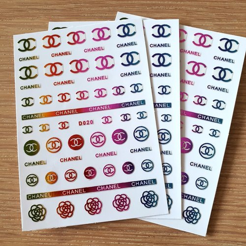 1 carte stickers logos marque de luxe (482.6934)