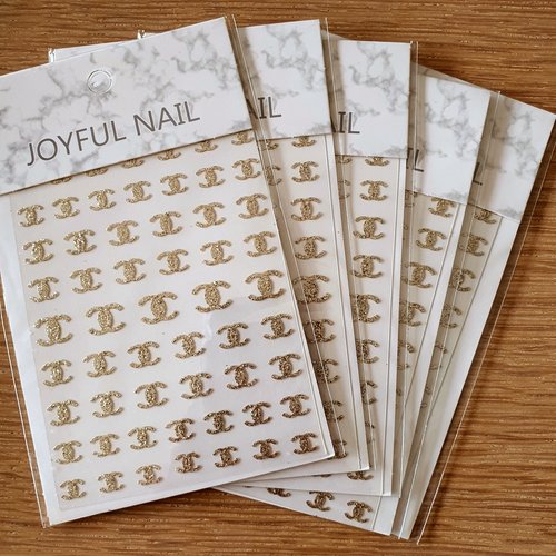 1 grande carte stickers ongles logos (482.7007)