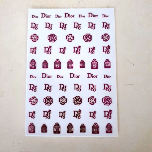 1 carte stickers ongles logos (488.8950)
