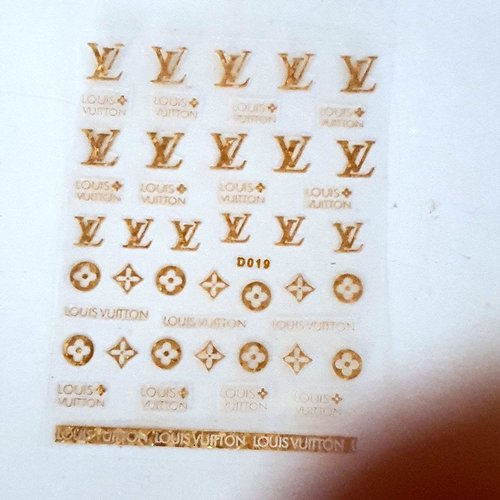 1 carte stickers ongles logos (488.9023)