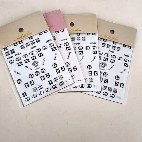 1 grande carte stickers ongles logos pour nail art.(489.4891)