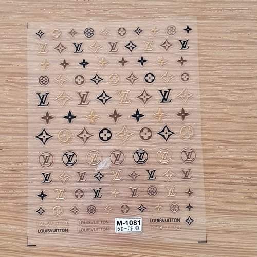 1 grande carte de stickers ongles nails art logos (489.5842)