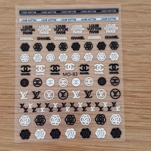 1 grande carte de stickers ongles nails art logos.(490.0852)