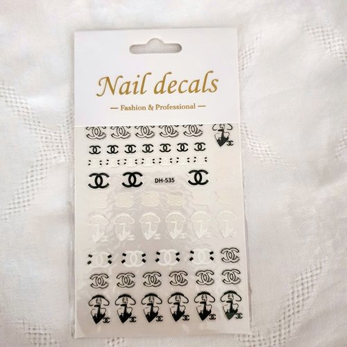 1 grande carte de stickers ongles nails art logos (490.3469)