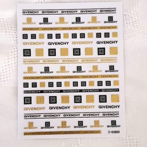1 grande carte de stickers ongles nails art logos (490.3475)
