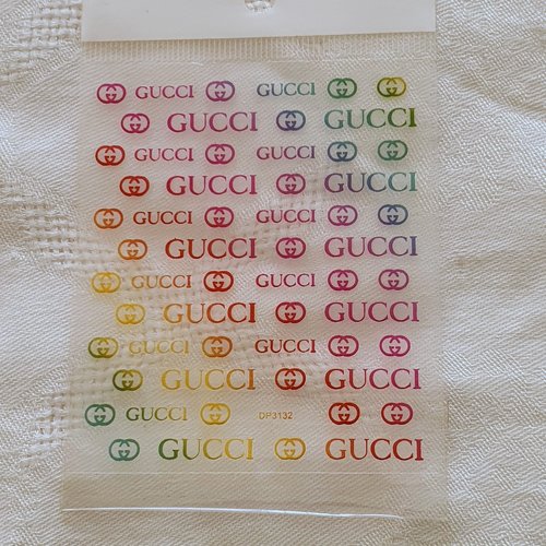 1 grande carte de stickers ongles nails art logos (490.4900)