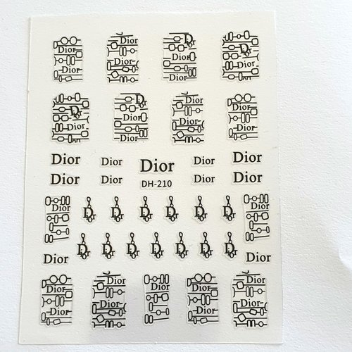 1 grande carte de stickers ongles nails art logos (490.7944)